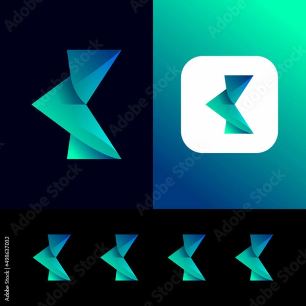 Obraz K modern icon logo design