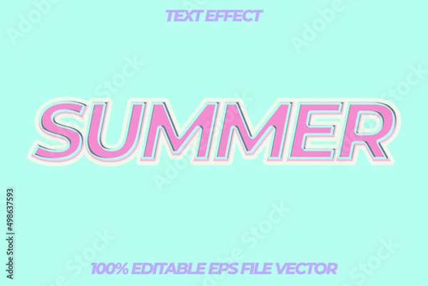 Obraz text effect summer pink
