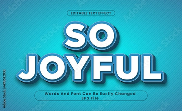 Fototapeta So Joyful, Editable Text Effect, Word and Font Can Be Change