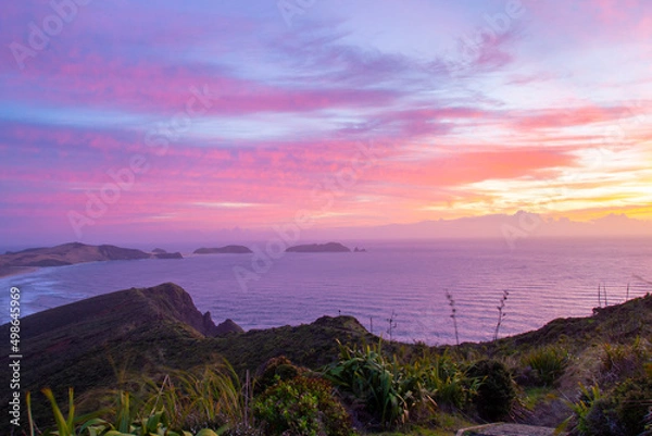 Obraz sunset in the mountains