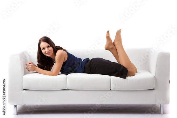 Obraz woman on a sofa