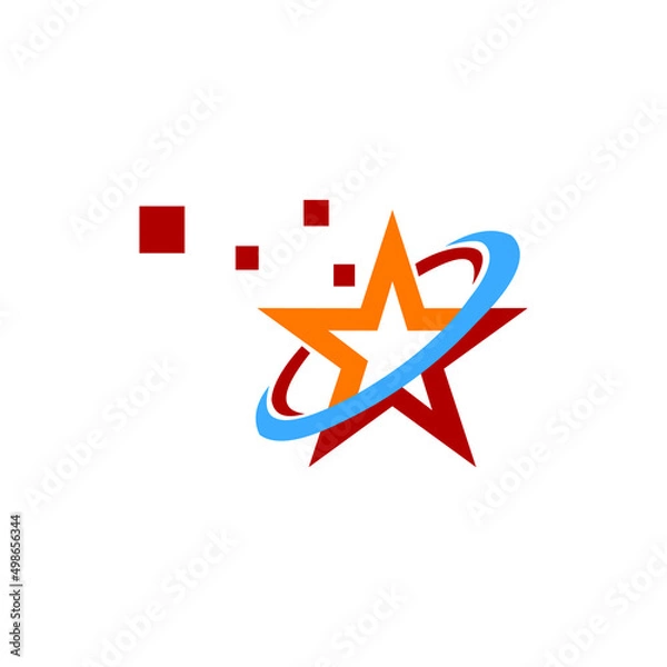 Obraz start circle technology logo design