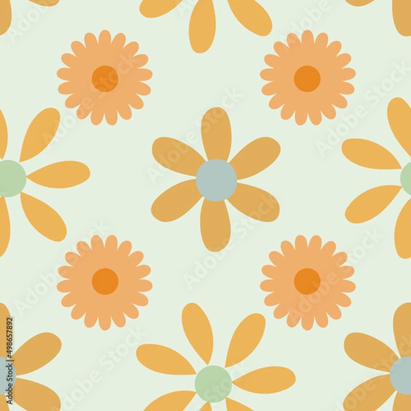 Obraz Mod flower seamless vector pattern