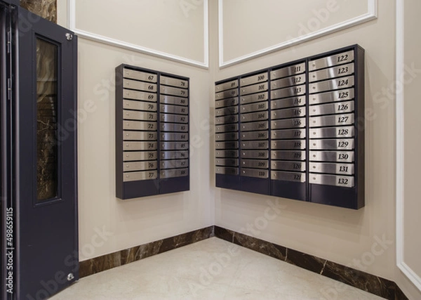 Fototapeta View of the mailboxes