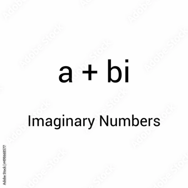 Fototapeta Complex numbers real part imaginary part.