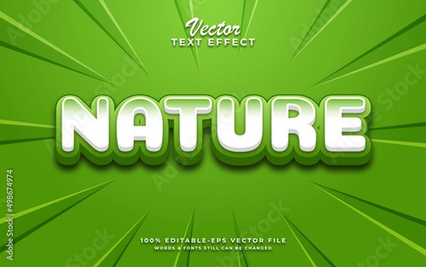 Obraz Nature editable text effect