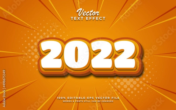 Obraz 2022 editable text effect design
