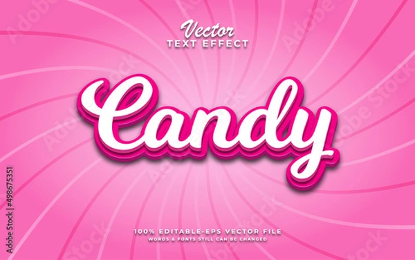Obraz Candy editable text effect