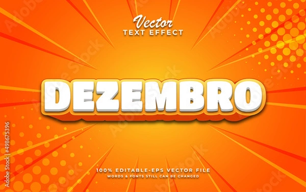 Obraz Dezembro editable text effects