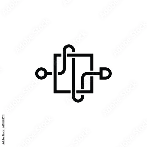 Obraz symbol or logo from input output flowchart