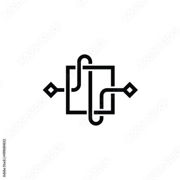 Obraz symbol or logo from input output