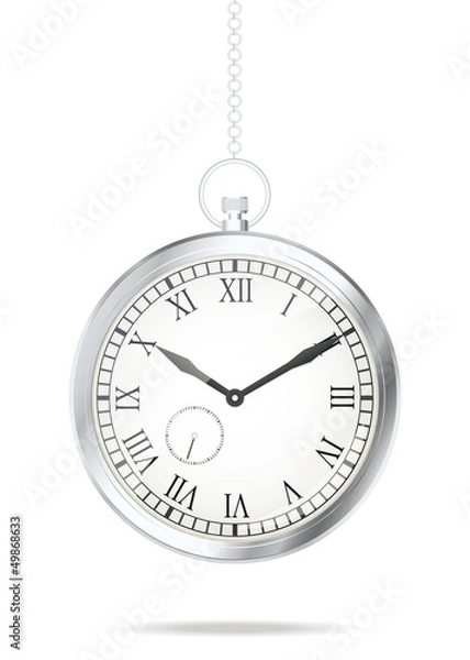 Fototapeta Old silver watch