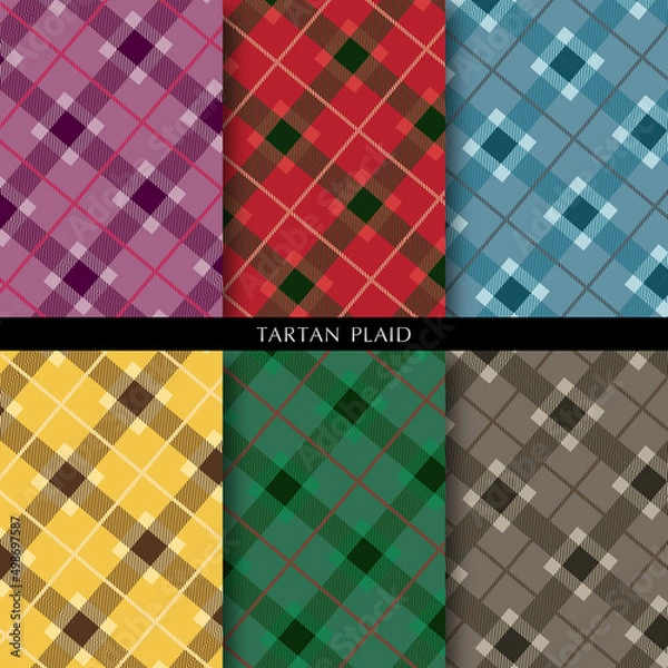 Obraz ベーシックなチェック柄セット