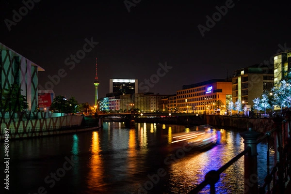 Obraz Berlin skyline night