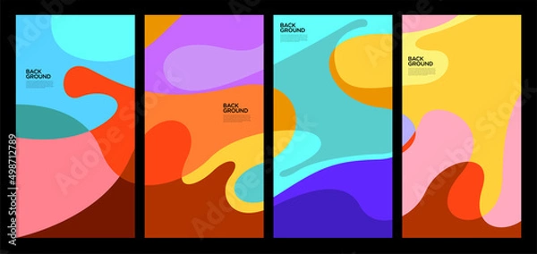 Fototapeta Vector Illustration colorful liquid and fluid abstract for banner template
