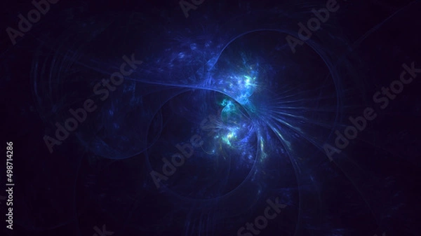 Obraz 3D rendering abstract multicolor fractal light background