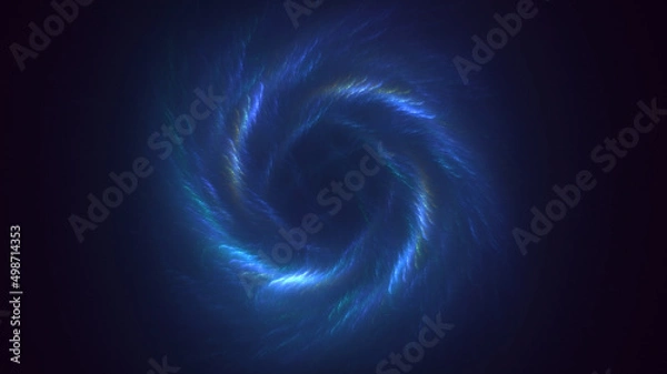 Obraz 3D rendering abstract round light background