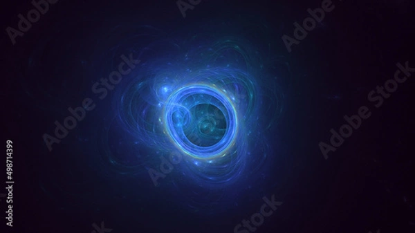 Obraz 3D rendering abstract multicolor fractal light background