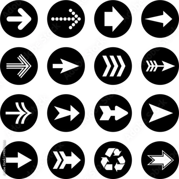 Obraz Set of arrows in circles