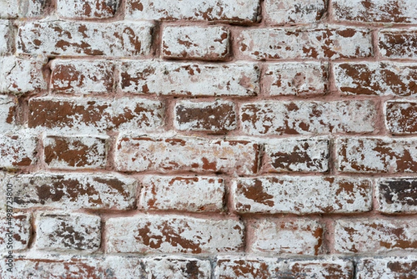 Obraz Texture shabby brick wall, background