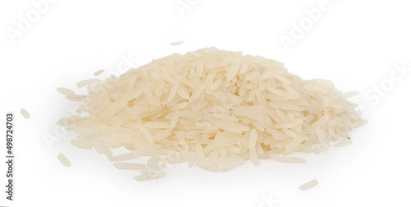 Obraz Rice heap isolated on white background