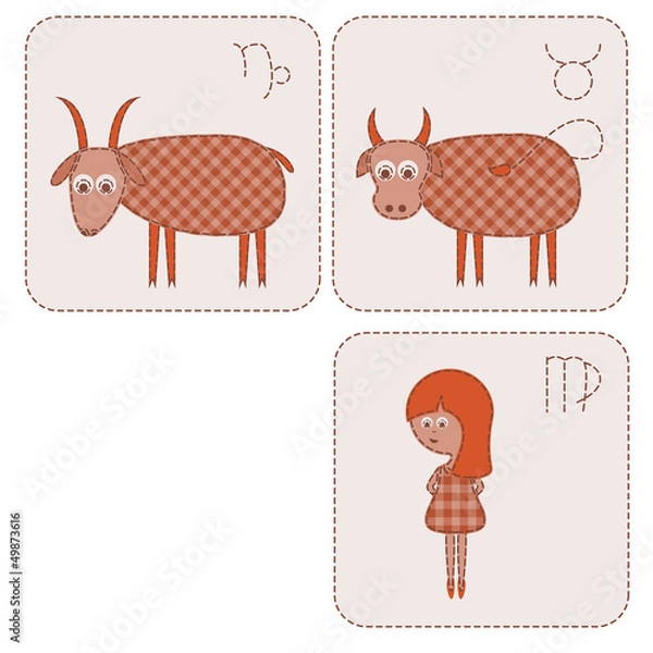 Obraz capricorn, taurus, virgo