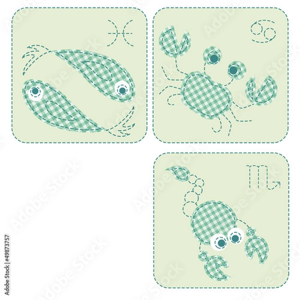 Obraz pieces, canser, scorpio