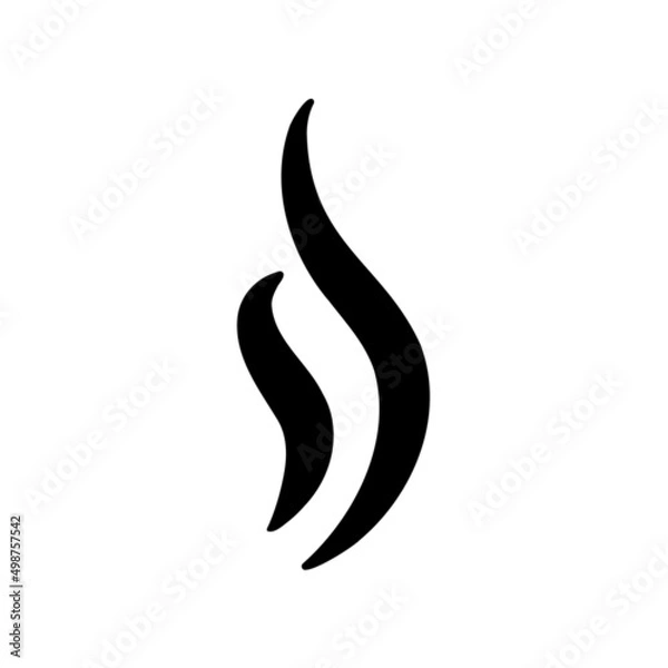 Obraz Smoke lines. Hot vapors that evaporate from food and beverages.