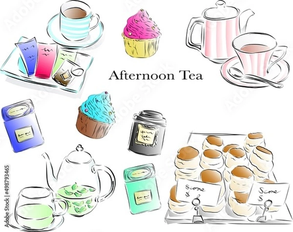 Obraz アフタヌーンティーセット