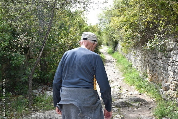 Obraz Vieil homme qui marche