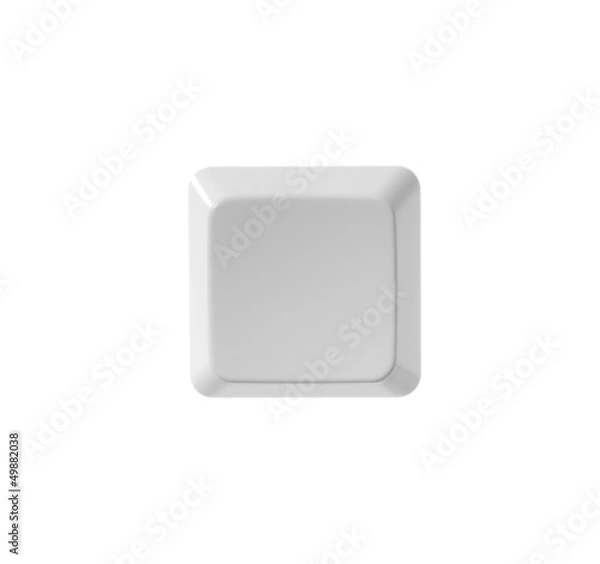 Fototapeta Blank button from a white computer keyboard