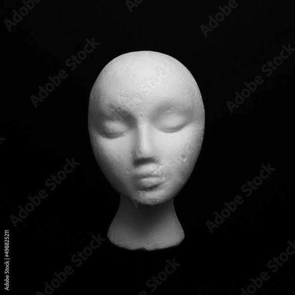 Obraz Foam Prop Head on Black Background