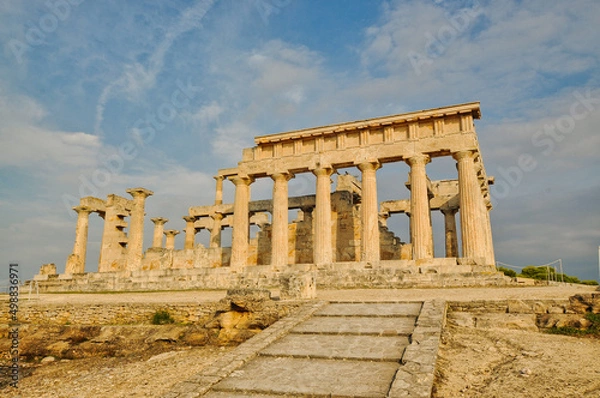Fototapeta Temple of Aphaea, at the sanctuary of Aphaea, Aegina Island, Greece