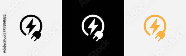 Obraz Electrical power icon symbol sign, vector illustration