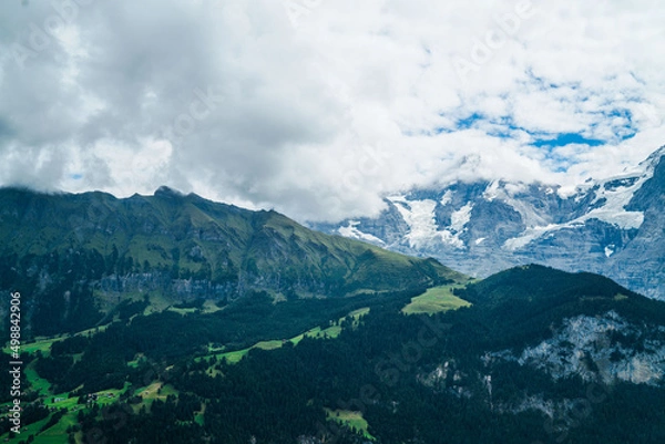 Fototapeta mountains and clouds