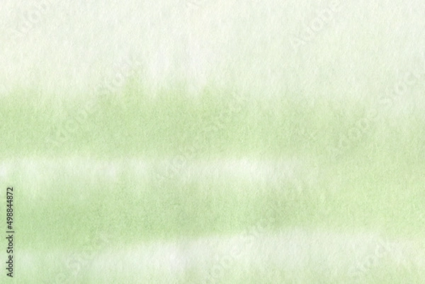 Fototapeta Green soft brush strokes hand-drawn grass abstract striped watercolor background