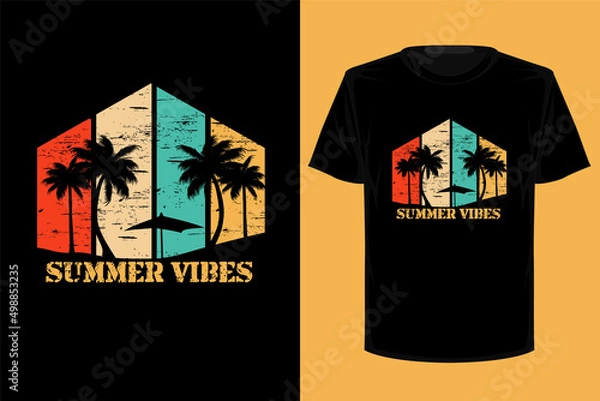 Obraz Summer vibes retro vintage t shirt design