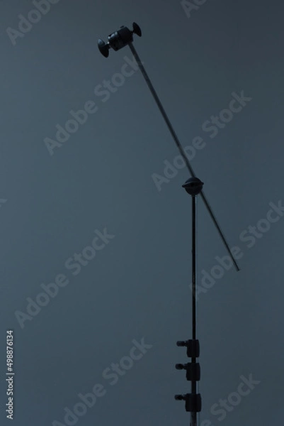 Fototapeta c stand with grey background on a photo studio