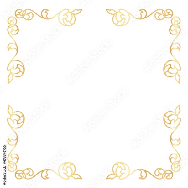 Fototapeta オーナメント 装飾 飾り シンプル ラインアート 背景なし