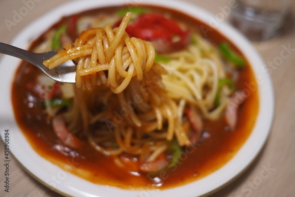 Obraz 出来立て美味しいあんかけパスタ