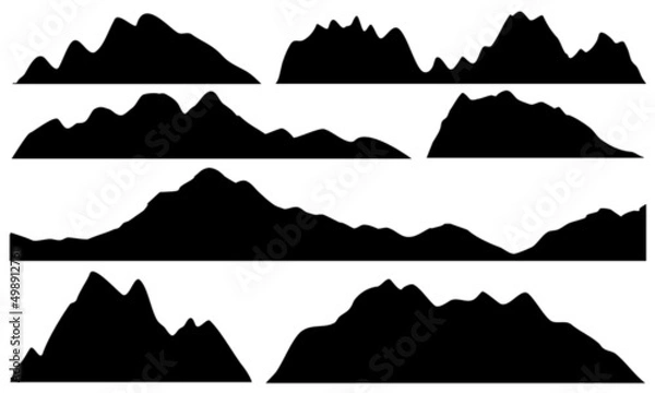 Obraz mountain silhouette black isolated