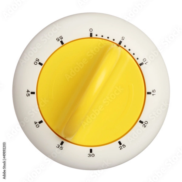 Fototapeta Plastic kitchen timer isolated on white background