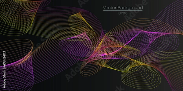 Obraz Abstract colorful wave banner background