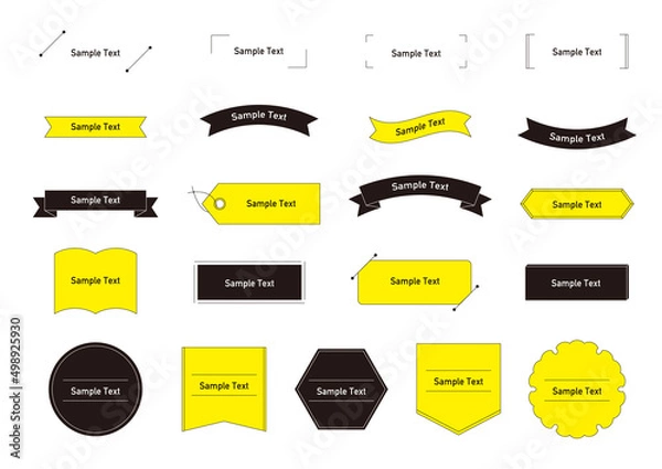 Obraz シンプルでフラットな見出しのあしらい