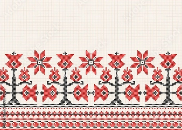 Fototapeta Ukrainian patterns. Sample.