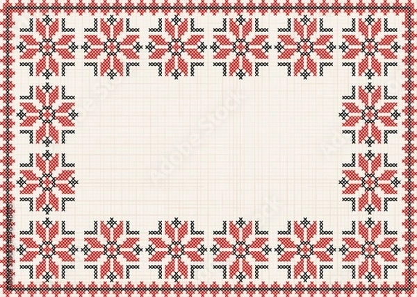 Fototapeta Ukrainian patterns. Sample.