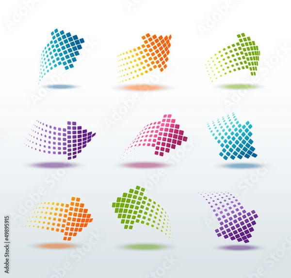 Obraz Arrows set vector illustration