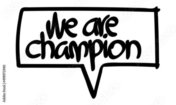 Obraz motivational words written by hand with basic colors black and white