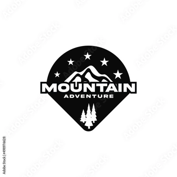 Fototapeta Simple Mountain Logo Design Vector is a creative illustration.