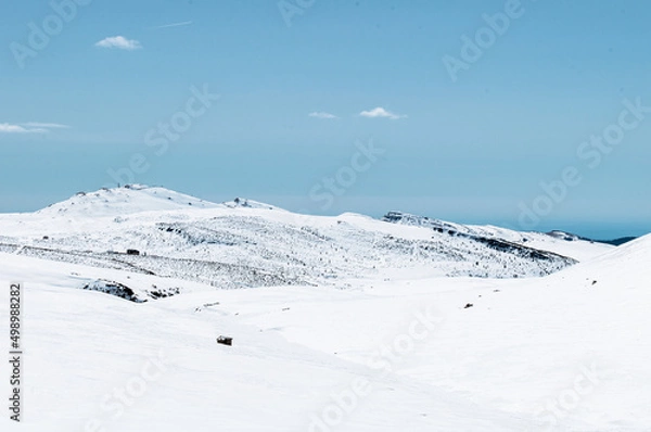 Fototapeta snow covered mountains